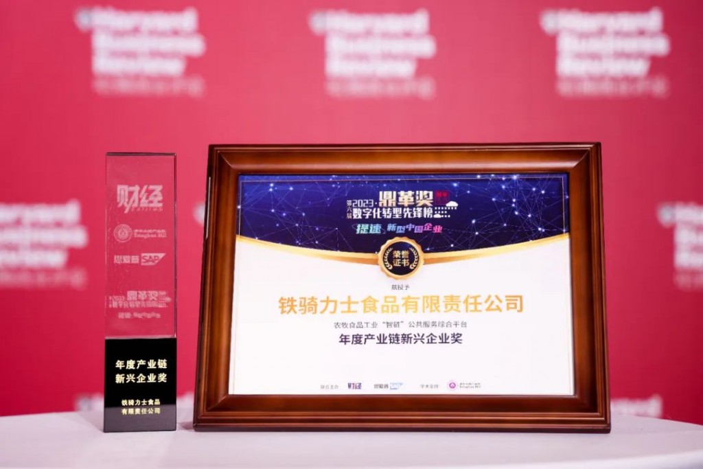 铁骑力士荣登《哈佛商业评论》“鼎革奖”数字化转型先锋榜