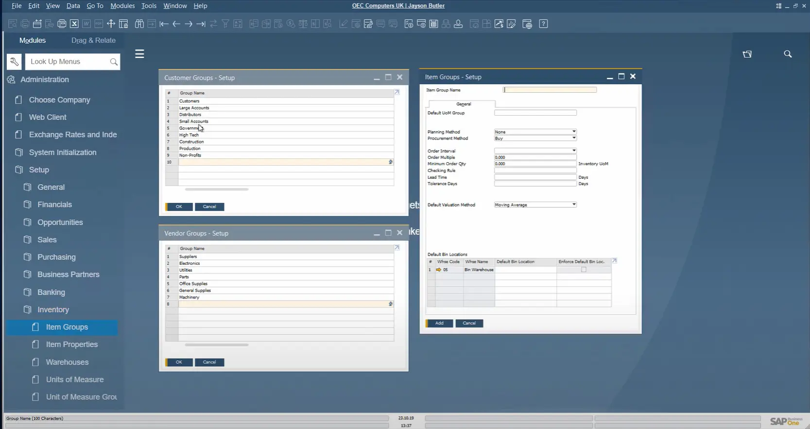 SAP Business One Administration